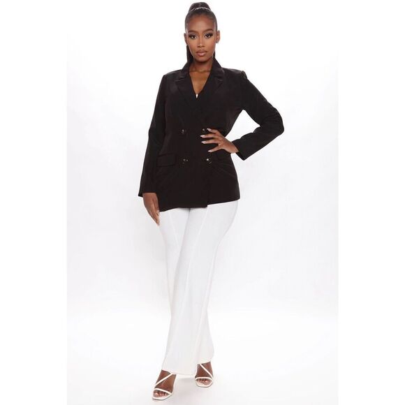 Fashion Nova I Mean Business Double Breasted Blazer - Picture 2 of 6